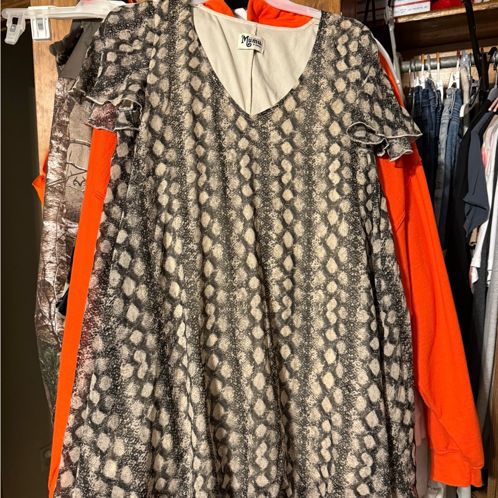 Show Me Your MuMu Snake Print Mini Dress